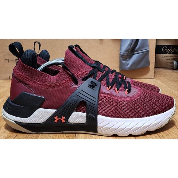 Under Armour Mens Size 11 UA Project Rock 4 Training Shoes Red Black Gym Lifting main image 10